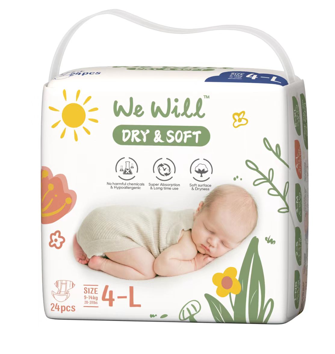 Flexibility and comfort in newborn diaper
